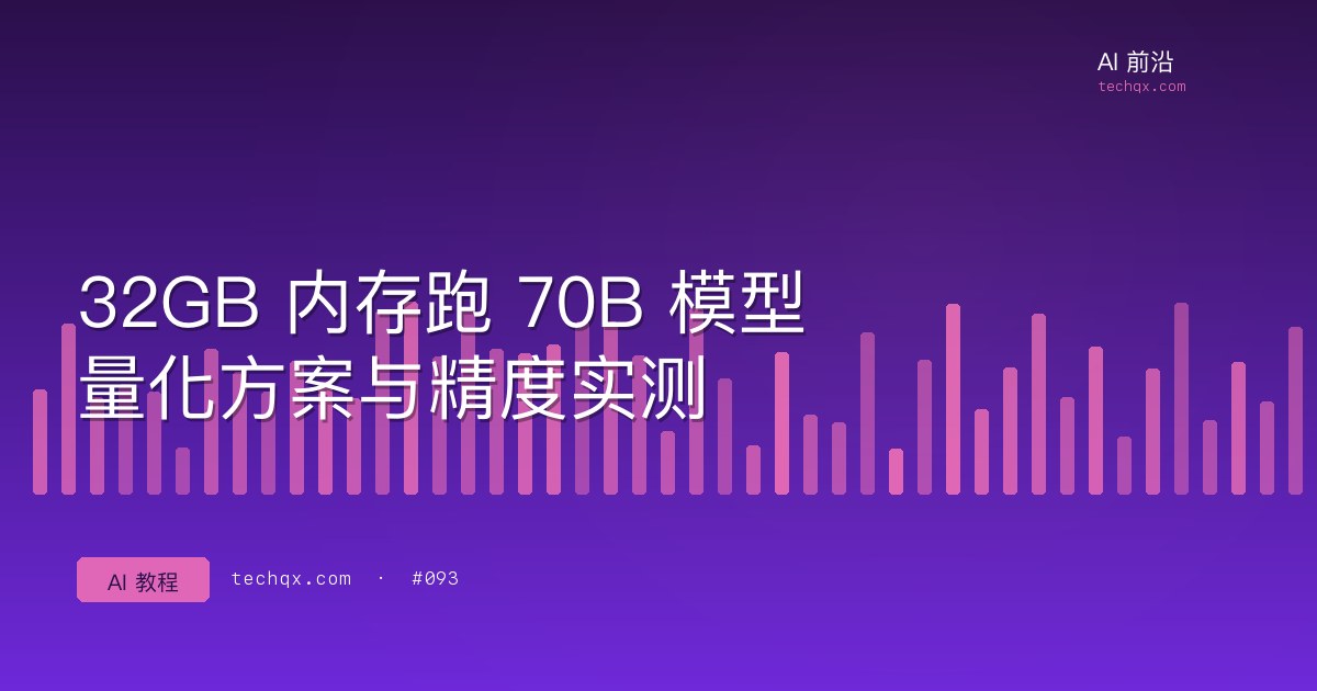 32GB 内存跑 70B 模型：量化方案与精度实测